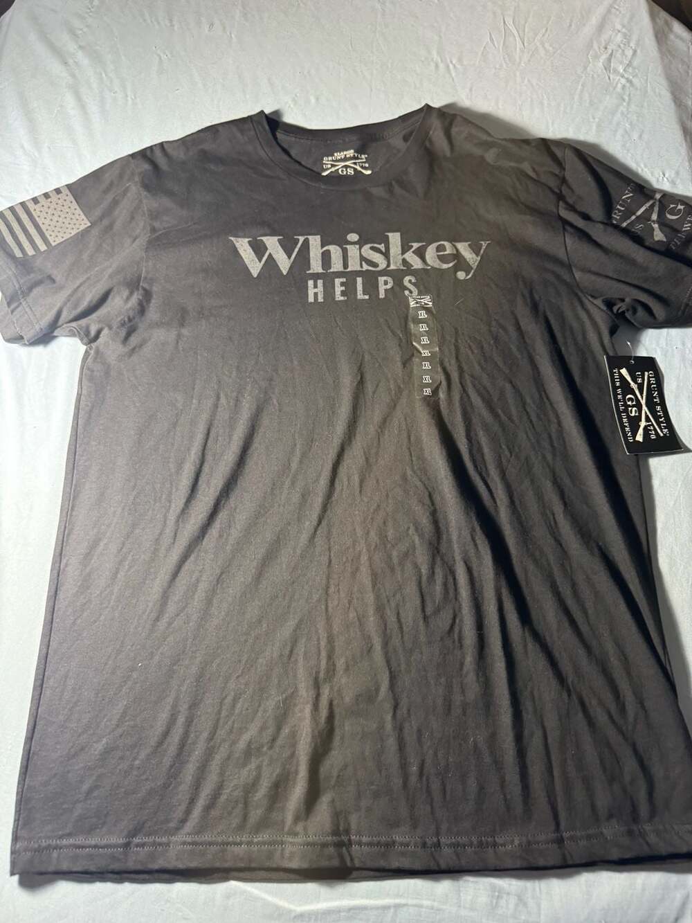 Grunt Style Whiskey Helps T-Shirt Xlarge Black
